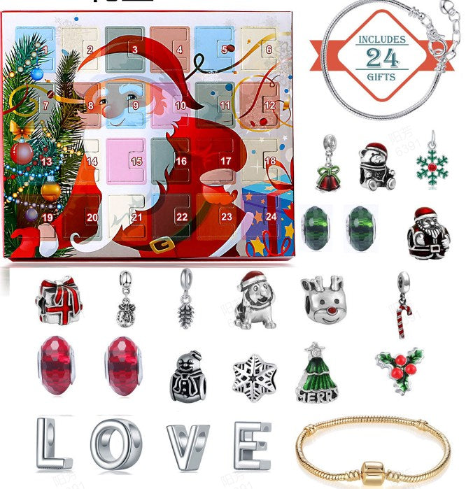 🎅Early Xmas Limited Sale💥DIY 24 Days Christmas Countdown Calendar Bracelets Set