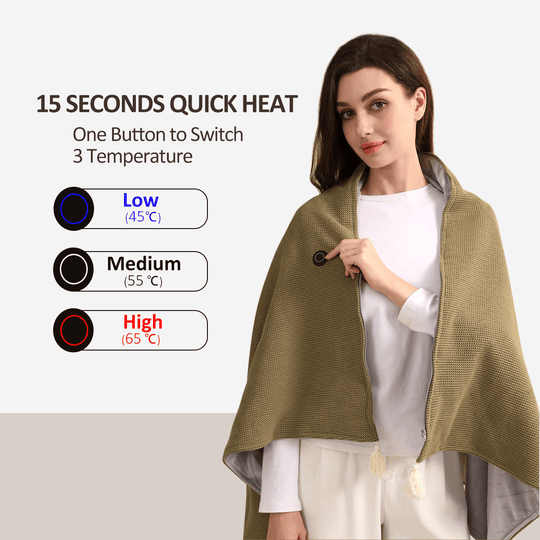 🔥 Christmas Sale — 50% OFF! ❄️ Stay Warm All Winter — Portable Electric Heated Blanket Shawl