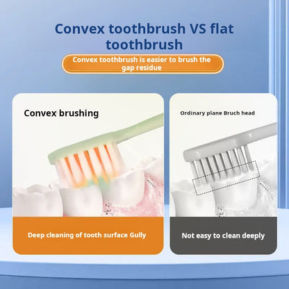 Mountain-shaped convex toothbrush-family size