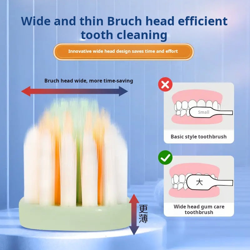 Mountain-shaped convex toothbrush-family size