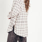 ⏰Early Autumn Sales 50% OFF🍂Women's Mineral Washed Button Down Plaid Shirt With Pockets