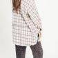 ⏰Early Autumn Sales 50% OFF🍂Women's Mineral Washed Button Down Plaid Shirt With Pockets