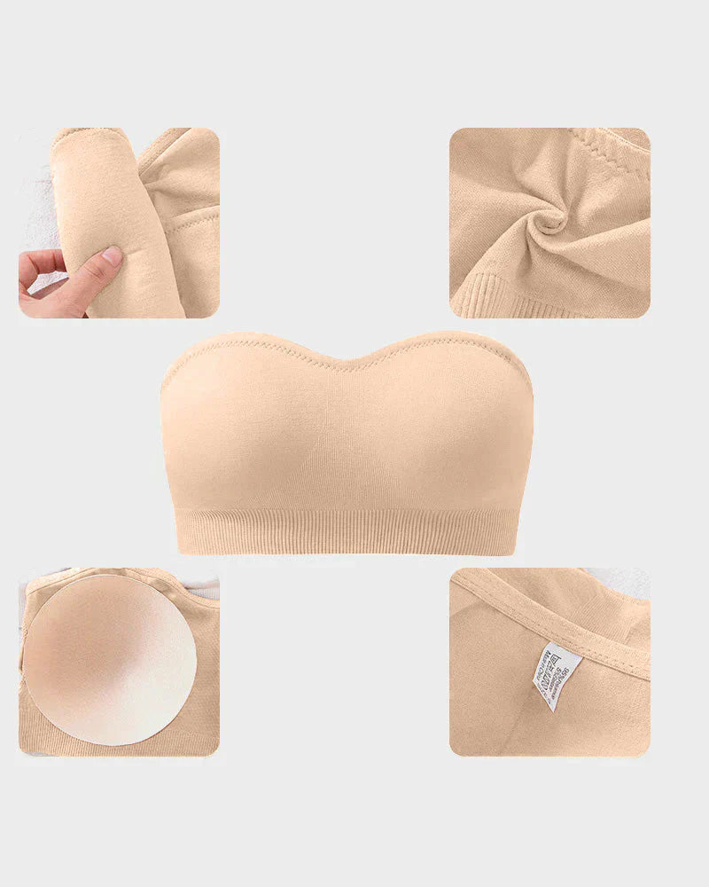 🔥Stay Put Bandeau Bra, Strapless Bra Wireless Seamless Comfort Day