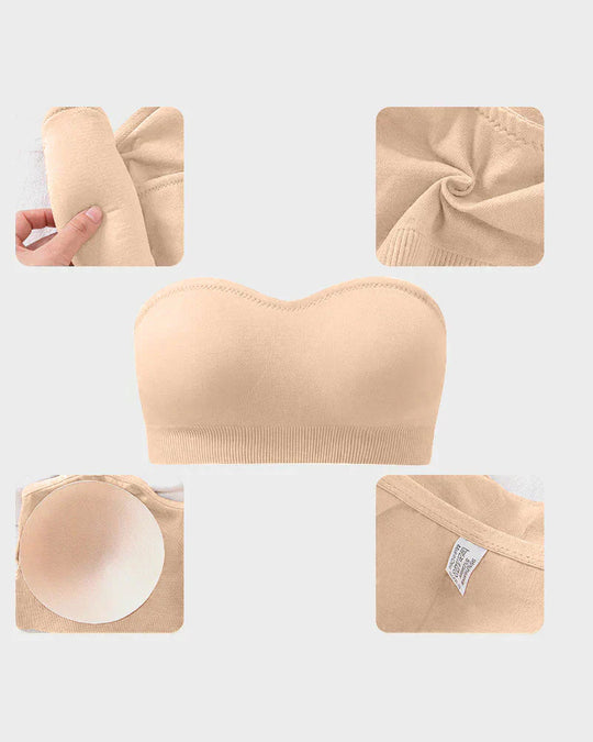 🔥Stay Put Bandeau Bra, Strapless Bra Wireless Seamless Comfort Day