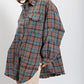 🏆Women's Mineral Washed Button Down Plaid Shirt