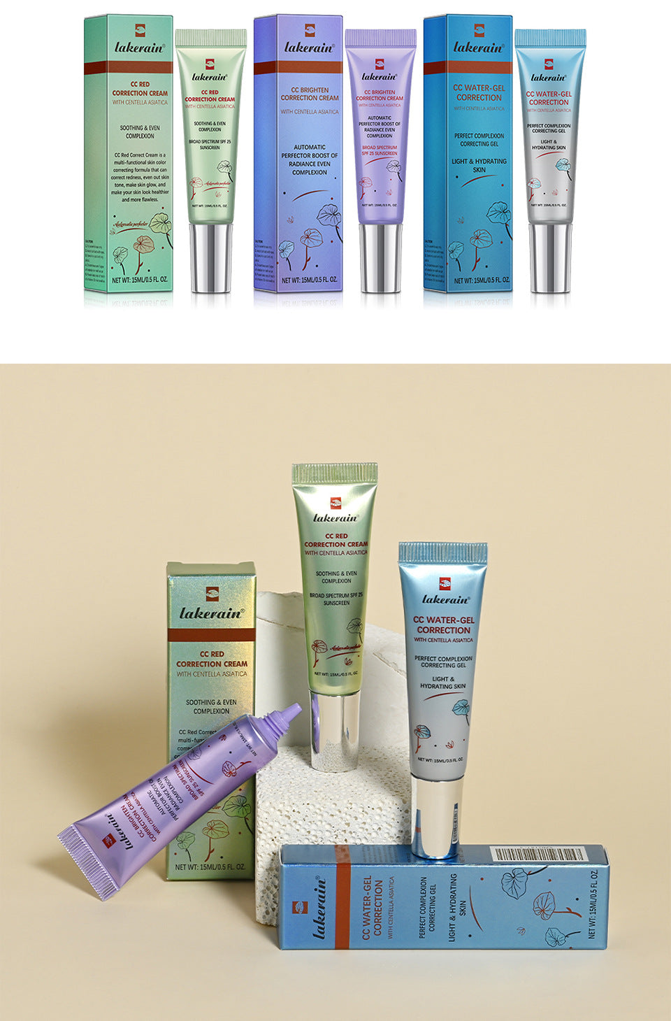 💓Buy 2 Get 1 Free💓Natural Red Brighten Water-Gel Correction Cream