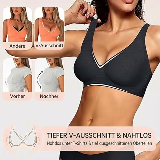 Buy one get one free ✨ Seamless push-up bra, deep V-neck design, wire-free