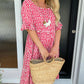 🎁2025 Big Sale🎁💥Round Neck Polka Dot Print Midi Dress