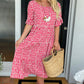🎁2025 Big Sale🎁💥Round Neck Polka Dot Print Midi Dress