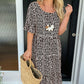 🎁2025 Big Sale🎁💥Round Neck Polka Dot Print Midi Dress
