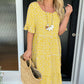 🎁2025 Big Sale🎁💥Round Neck Polka Dot Print Midi Dress
