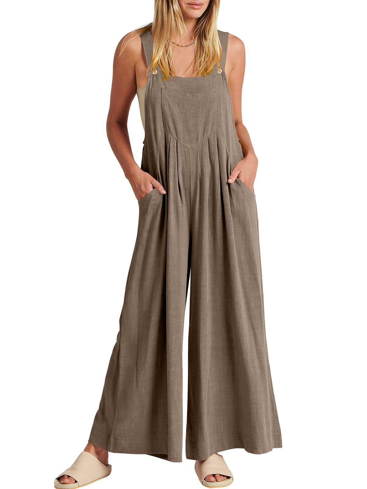 Plus Size Wide Leg Overalls Jumpsuit（Buy 2 Free Shipping）