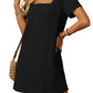 💖LAST DAY SALE 50% OFF💖Women's Casual Square Neck Pocket Short Sleeve Dress with Pockets