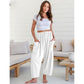 Summer Hot Sale 49% OFF👖Women's Linen Wide Leg Pants with Pockets