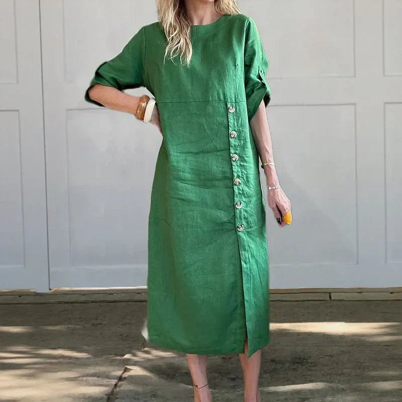 ⏳ Limited Time Hot Sale 50% OFF ✨Women's Button-Down Side Slit Maxi Dress