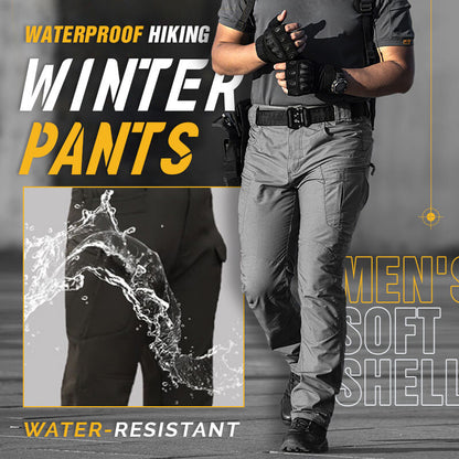 Men's Windproof and Warm Outdoor Military Tactical Pants - Fleece Lining