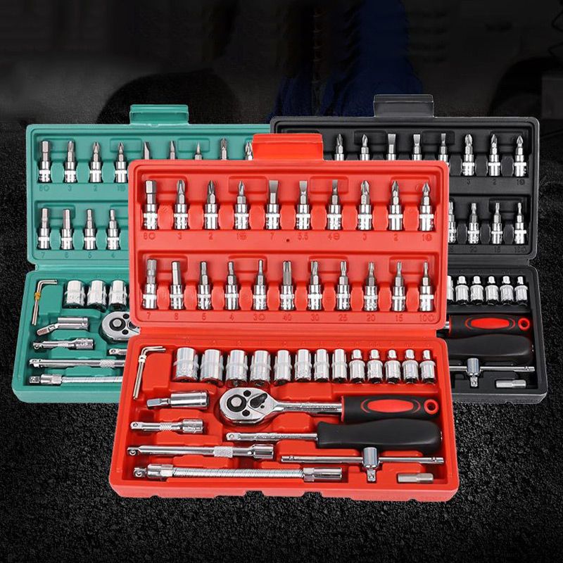 46pcs Fast Ratchet Sleeve Wrench Kit