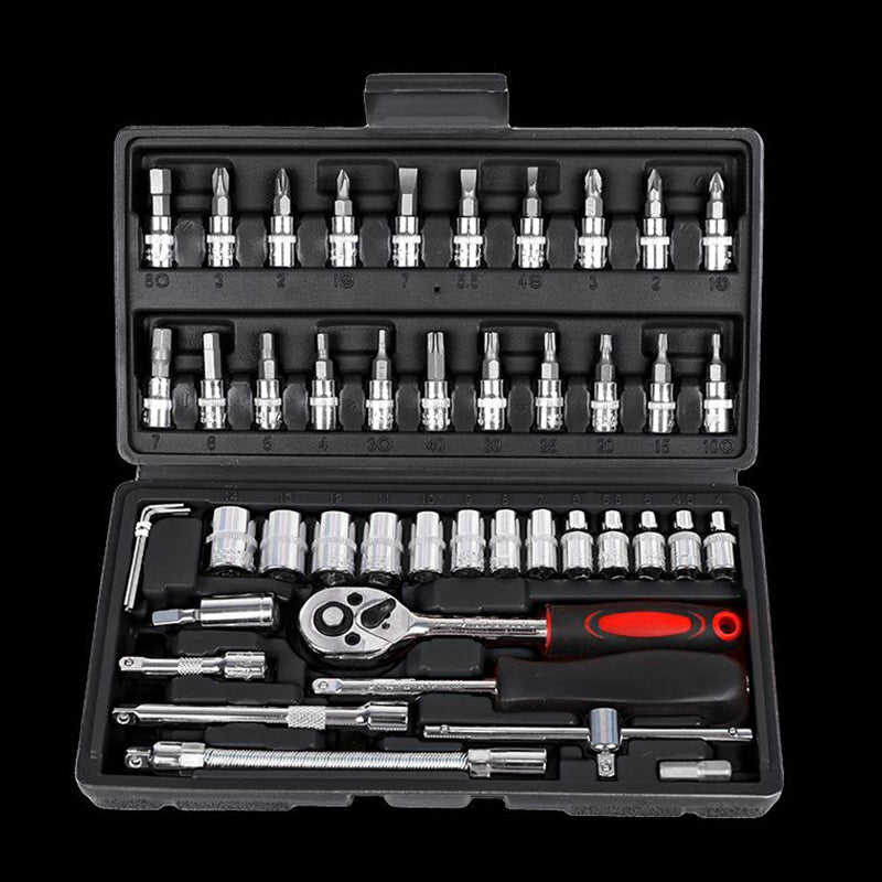 46pcs Fast Ratchet Sleeve Wrench Kit