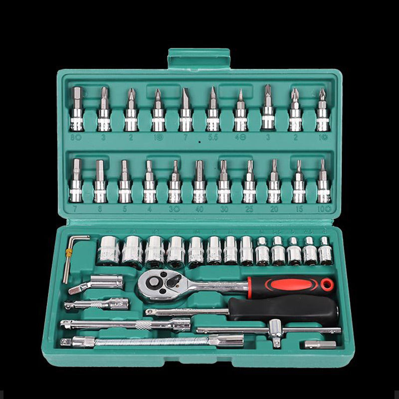 46pcs Fast Ratchet Sleeve Wrench Kit