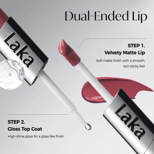 Perfect Twin Lip — Dual-Ended Liquid Lipstick with Velvet Matte Color and Glossy Shine