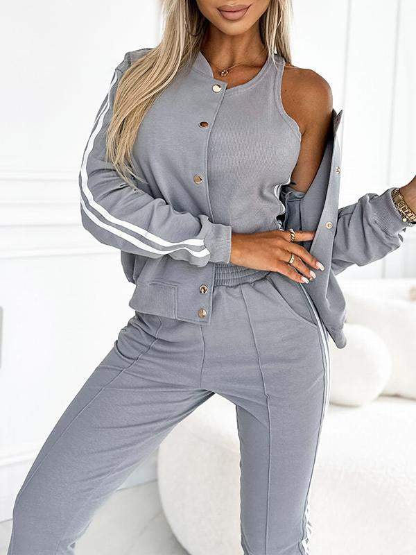 ✨New products on offer ✨Women's three-piece baseball jacket and pants set