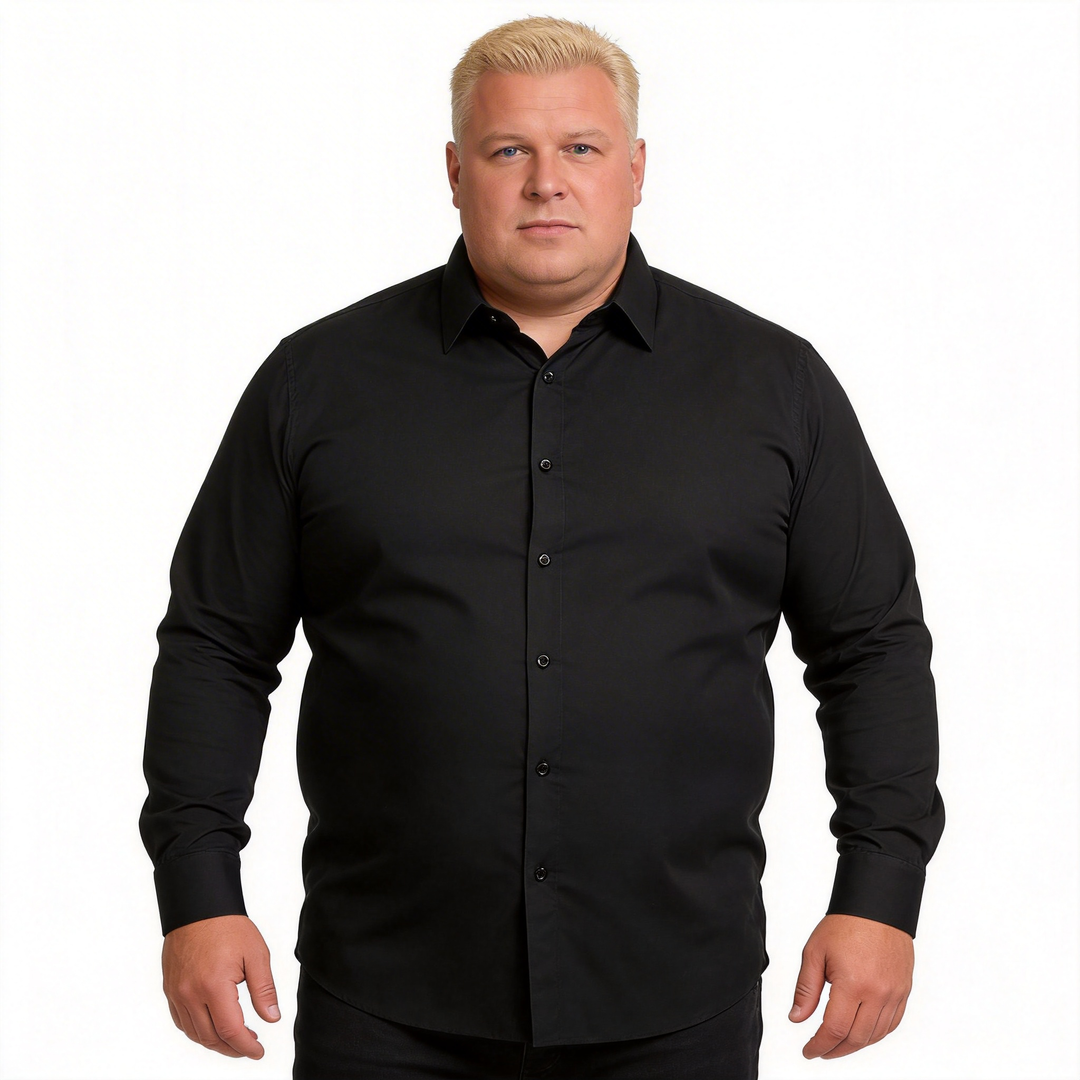 Men's Silky Wrinkle Resistant Solid Color Stretch Shirt