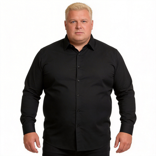 Men's Silky Wrinkle Resistant Solid Color Stretch Shirt