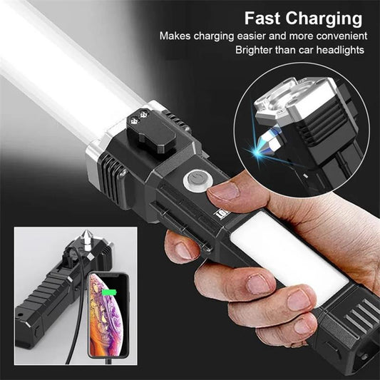 Multifunctional Super Bright Rechargeable LED Handheld Flashlight