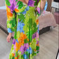 2024 Hot Sale🔥💃V-neck Floral Seaside Vacation Loose Dress