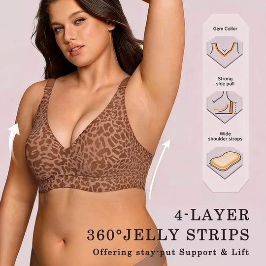 💕LAST DAY SALE 60% OFF🥰Women's Jelly Bras Wirefree Full Coverage No Underwire Everyday Bra | Comfortable Wireless Padded Bras