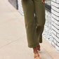 👖2025 HOT SALE💷Stretch Twill Cropped Wide Leg Pants