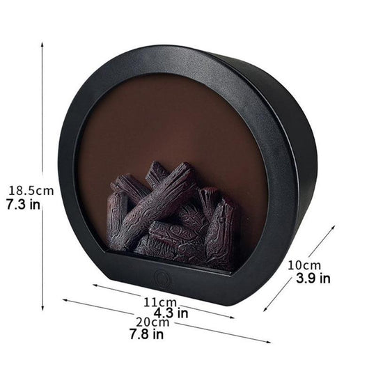 🔥Smart Touch Electric Fireplace Lamp, Decorative Fireplace Lantern LED Light, Simulation Light with Touching Switch, USB/Battery Powered Fireplace Light for Home Room Decor