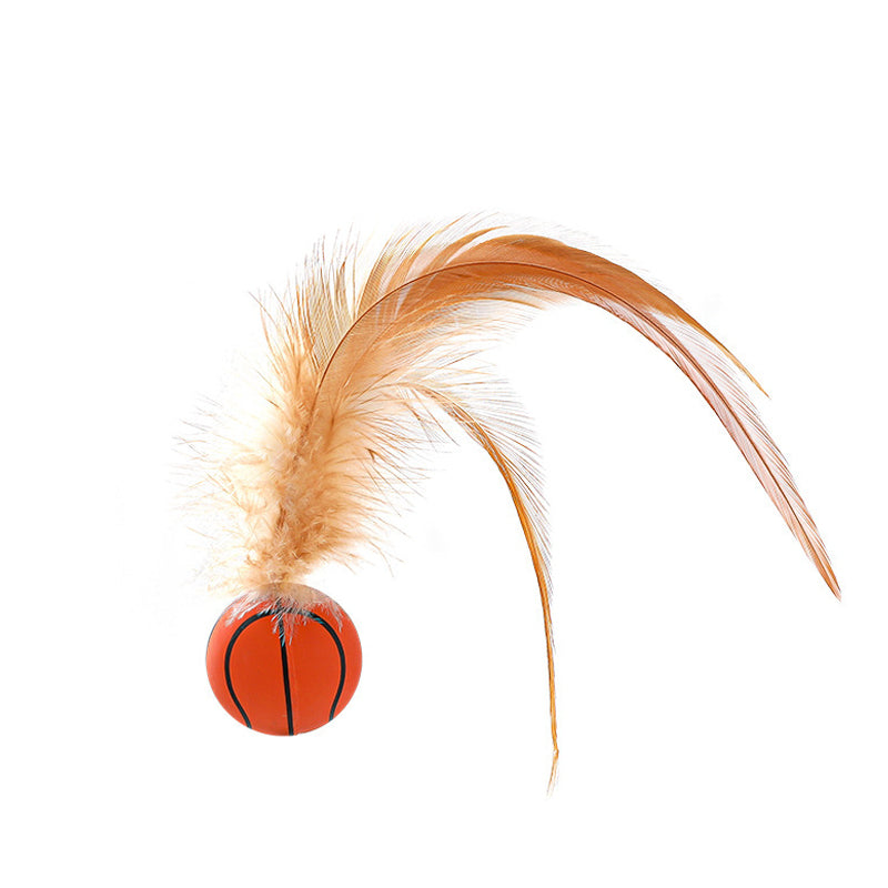 🔥2025 HOT SALE🐱 Interactive Cat Bouncy Ball with Feather