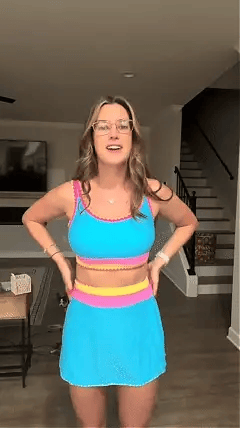 🌼Color Block Patchwork Nylon Sporty 3-Piece Bikini Set - High Waisted & Tummy Control Swimsuit👙🌈