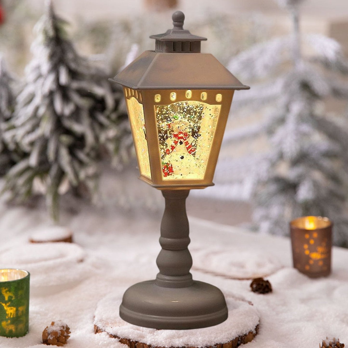 🎄Christmas Snow Night Light with Music Luminous Decoration Lamp✨