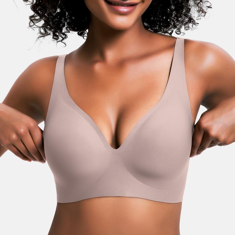 elly Wireless Seamless Deep V Push-Up Bra