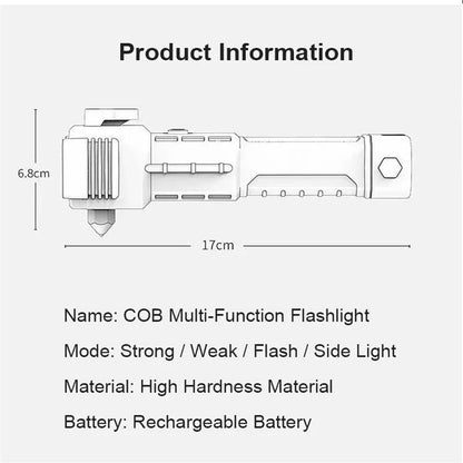 Multifunctional Super Bright Rechargeable LED Handheld Flashlight