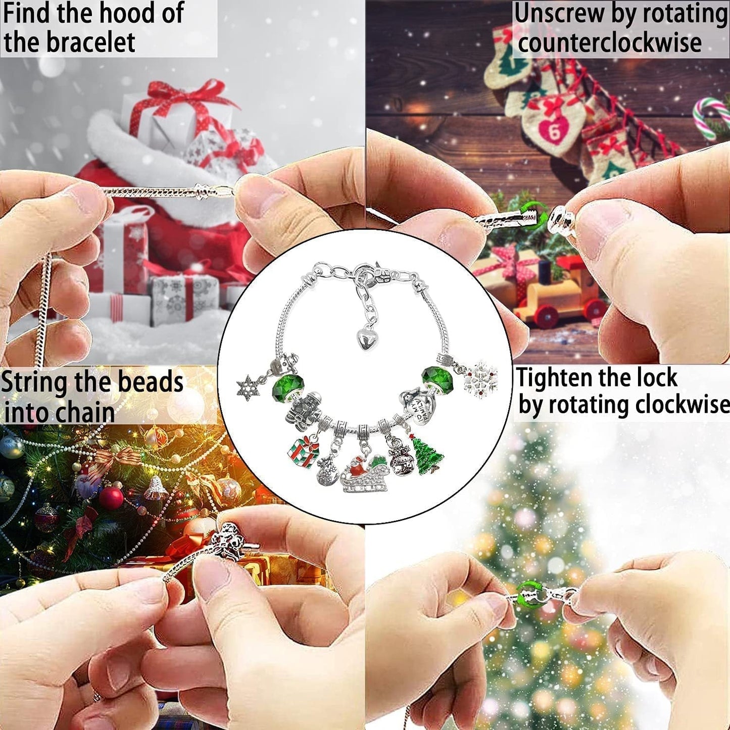 🎅Early Xmas Limited Sale💥DIY 24 Days Christmas Countdown Calendar Bracelets Set