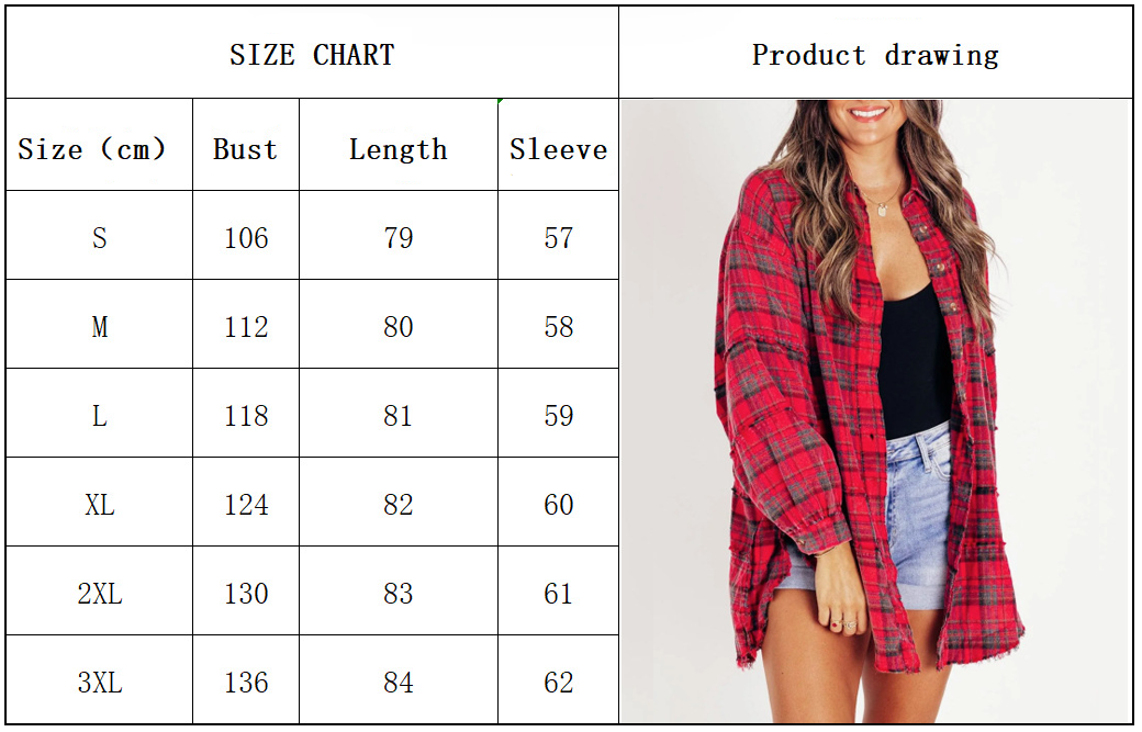 🏆Women's Mineral Washed Button Down Plaid Shirt