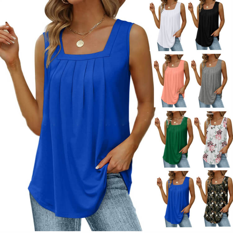🔥Last Day Special Price-50% Off💜Square Neck Sleeveless Tank Top