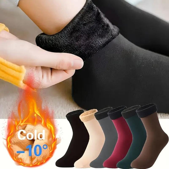 💖LAST DAY SALE -Each Only ￡1.89🎁5/10PCS Unisex Thickened Fleece Lined Cold-Proof Winter Socks