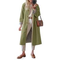 Imily Bela Women's Long Trench Coat Single Breasted Oversized Windproof Overcoat Fashion Outerwear