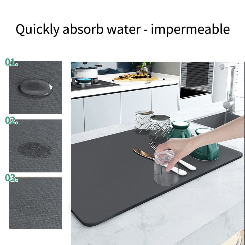 🎁Hot Sale ⏳Kitchen Super Absorbent Draining Mat