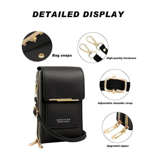🏆Last Day Promotion:SALE 50% OFF 🔥 👜  Simple and elegant women's touchscreen crossbody phone wallet