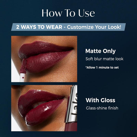 Perfect Twin Lip — Dual-Ended Liquid Lipstick with Velvet Matte Color and Glossy Shine