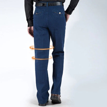 Men's High Waist Straight Cut Jeans