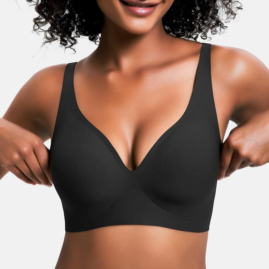 elly Wireless Seamless Deep V Push-Up Bra