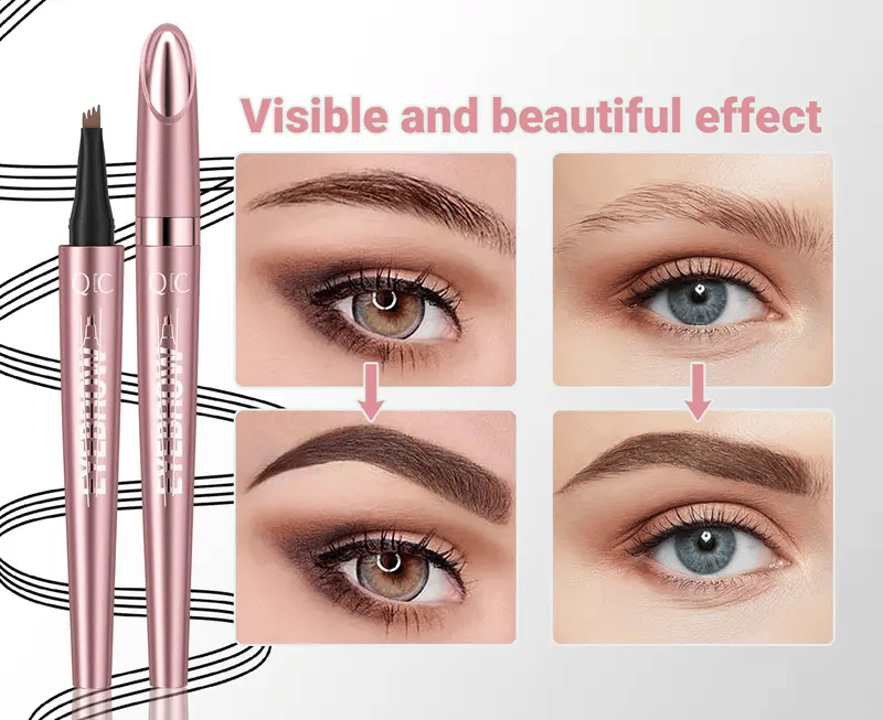 💞50K+ SOLD!💥3D Microblading Eyebrow Pencil – 4-Prong Tip, Waterproof & Natural Hair-Like Strokes 🖌️