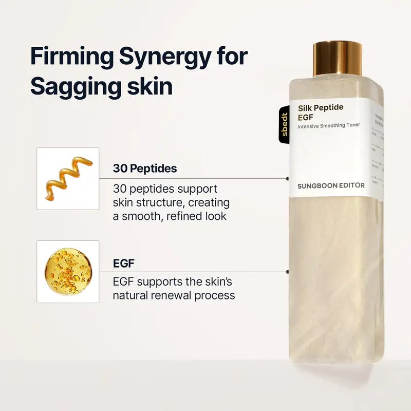 EGF Tox Toner | Forehead Firming & Wrinkle Care, Iron Out Fine Lines | PDRN & Collagen & NAD+ EGF Complex