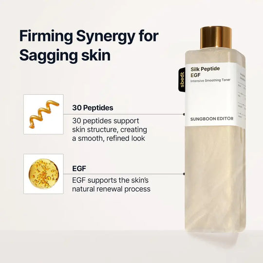 EGF Tox Toner | Forehead Firming & Wrinkle Care, Iron Out Fine Lines | PDRN & Collagen & NAD+ EGF Complex